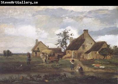 Jean Baptiste Camille  Corot Ferme a Recouvriere (mk11)